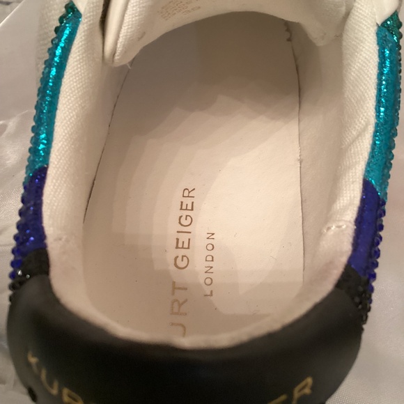Kurt Geiger London Laney Crystal Stripe Platform Sneakers - Picture 13 of 14